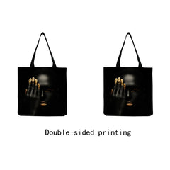African Art Foldable Women Shoulder Bag - Large Capacity Outdoor Travel Tote