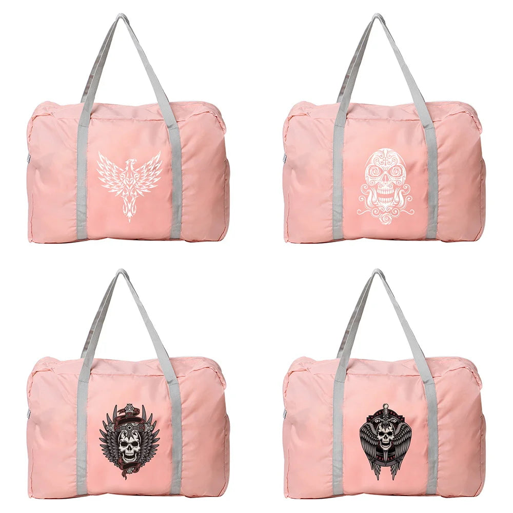 Skull Print Large Duffle Bag Unisex Travel Organizer