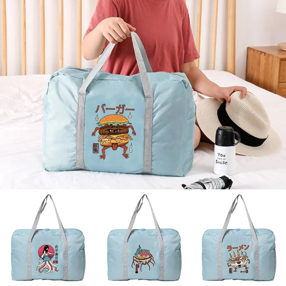 Monster Print Travel Tote Duffle Bag for Women