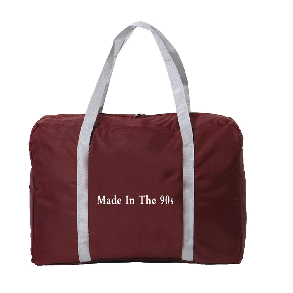 Year Print Duffle Bag Large Capacity Multifunctional Travel Luggage for Women