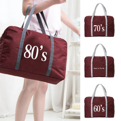 Year Print Duffle Bag Large Capacity Multifunctional Travel Luggage for Women