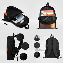 Boys Footballs Basketball Soccer Print School Bag 16 Inch Personalized Backpack