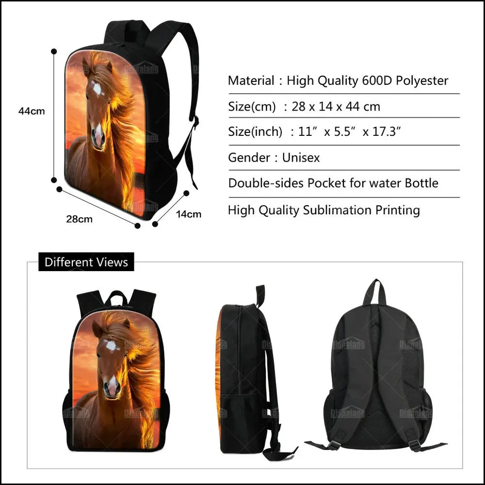 Boys Footballs Basketball Soccer Print School Bag 16 Inch Personalized Backpack