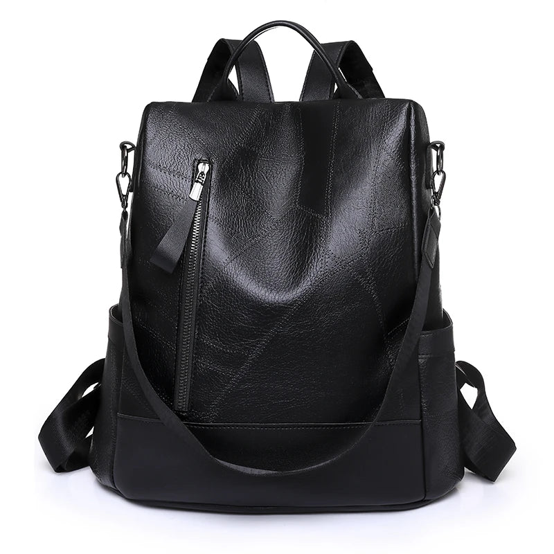 Vintage Leather Women's Backpack School Bag