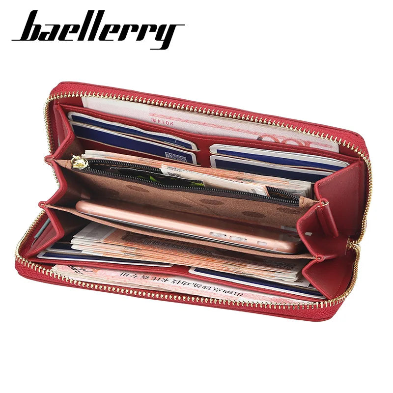 Candy Colors PU Leather Long Wallet Clutch Bag