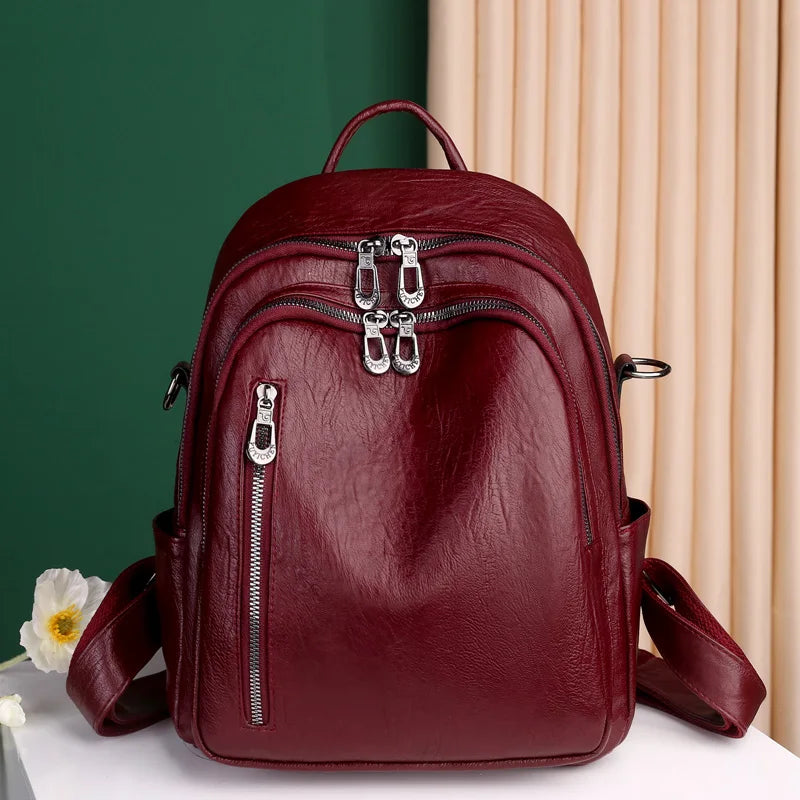 Teenage Girls Hot PU Leather Backpack