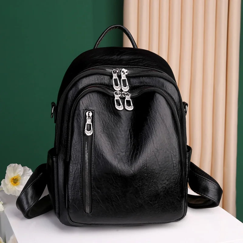Teenage Girls Hot PU Leather Backpack
