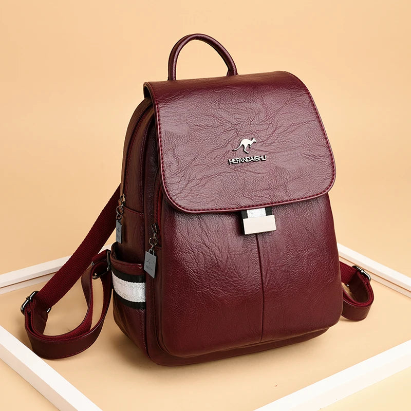 Teen Girl Travel Backpack Retro Bagpack Female School Bag