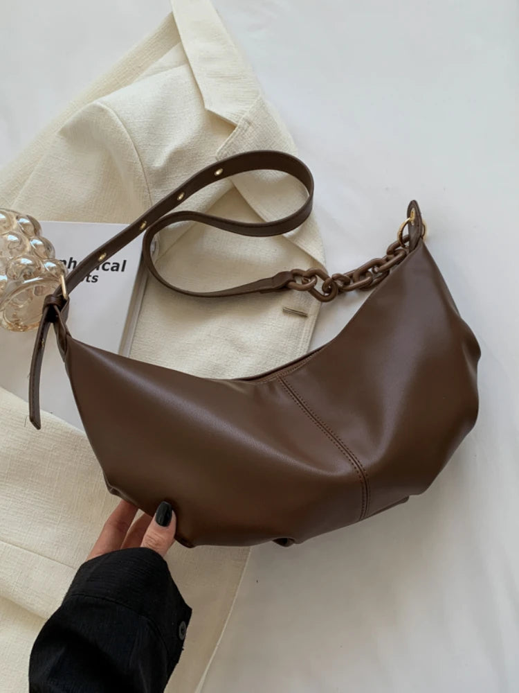 Foufurieux Soft Leather Handbags Vintage Crossbody Bags for Women