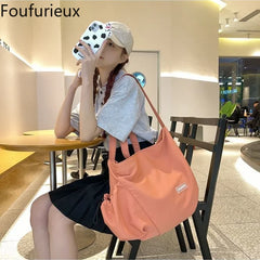 Foufurieux Women Crossbody Bag Nylon Large Capacity Waterproof Storage Y2k