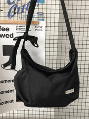 Big Capacity Canvas Shoulder Bag Y2K Grunge Style