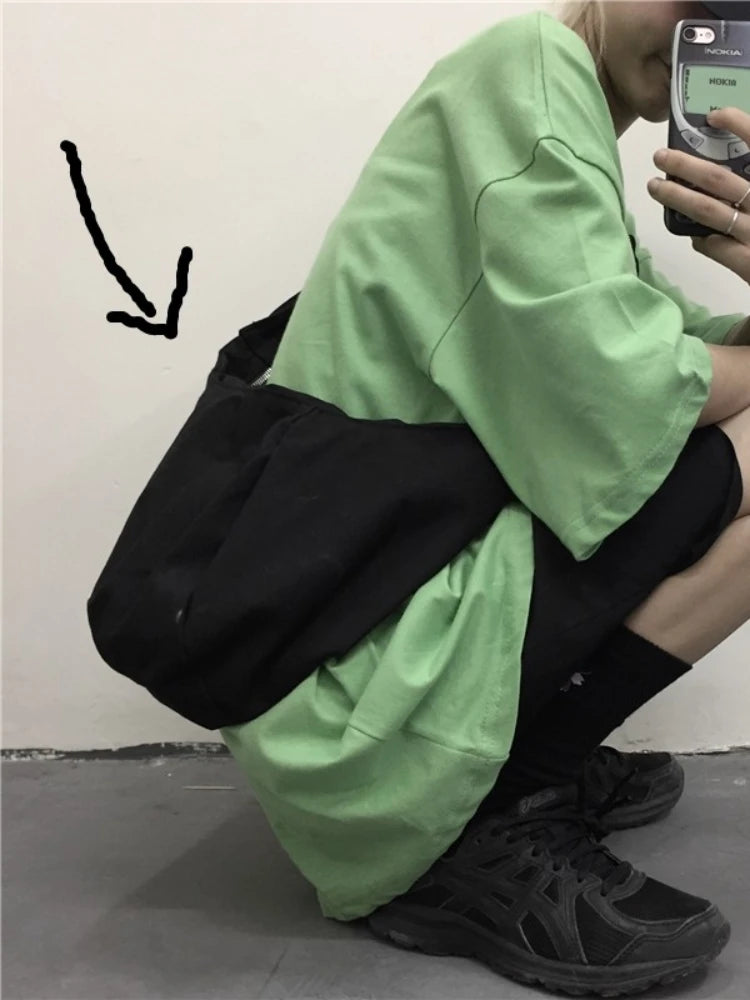 Canvas Messenger Bag Retro Style Large Capacity Tote Bag