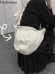 Canvas Messenger Bag Retro Style Large Capacity Tote Bag