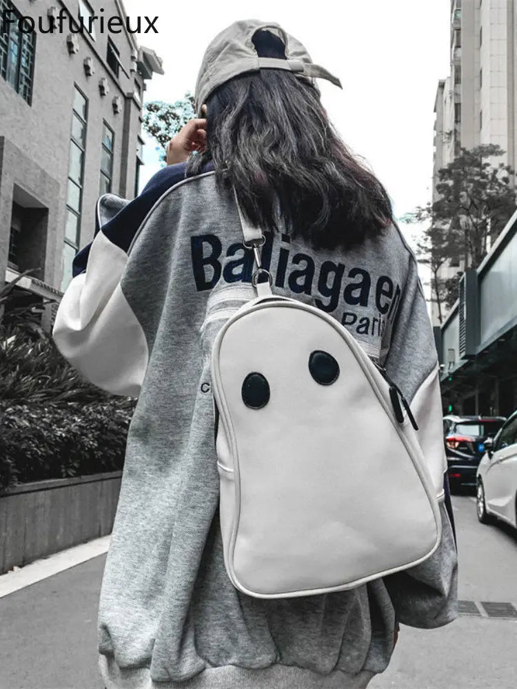 Halloween Style Backpack Small Mini High Street PU Waist Pack