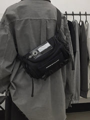 Foufurieux Harajuku Canvas Sling Bag Gothic Crossbody Bag