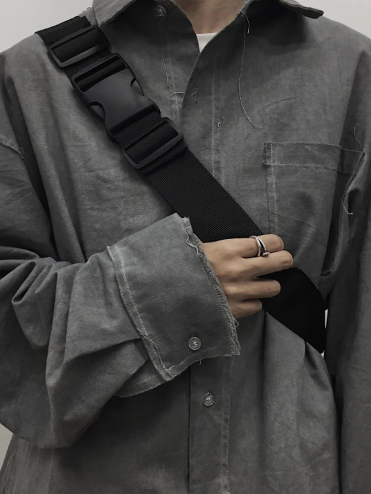 Foufurieux Harajuku Canvas Sling Bag Gothic Crossbody Bag