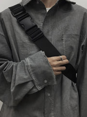 Foufurieux Harajuku Canvas Sling Bag Gothic Crossbody Bag