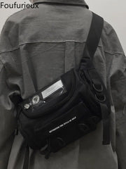 Foufurieux Harajuku Canvas Sling Bag Gothic Crossbody Bag