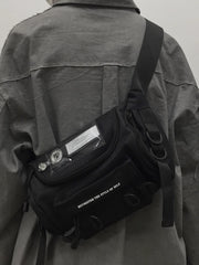 Foufurieux Harajuku Canvas Sling Bag Gothic Crossbody Bag