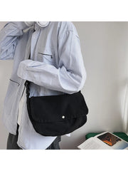 Foufurieux Japanese Casual Canvas Bag Messenger Bag Men Women Retro Shoulder Bag