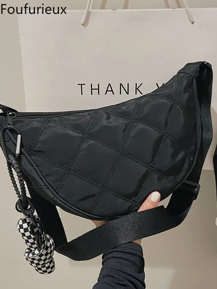 Nylon Shoulder Bag Quilted Crossbody  Summer Handbags