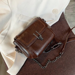 Retro Small Bag Women Shoulder Square Chain Crossbody Pack