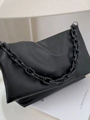 Foufurieux Women Crossbody Bag Chains Small Shoulder Bags Soft PU Leather Clutch