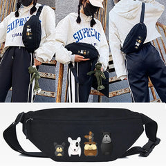 Puppy Print Waist Bag for Men and Women