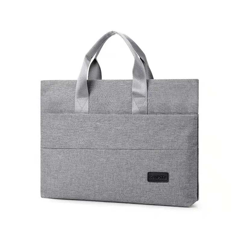 Four Seasons Unisex Solid Briefcase, Zipper Multifunctional Handbag