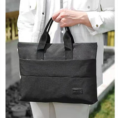 Four Seasons Unisex Solid Briefcase, Zipper Multifunctional Handbag