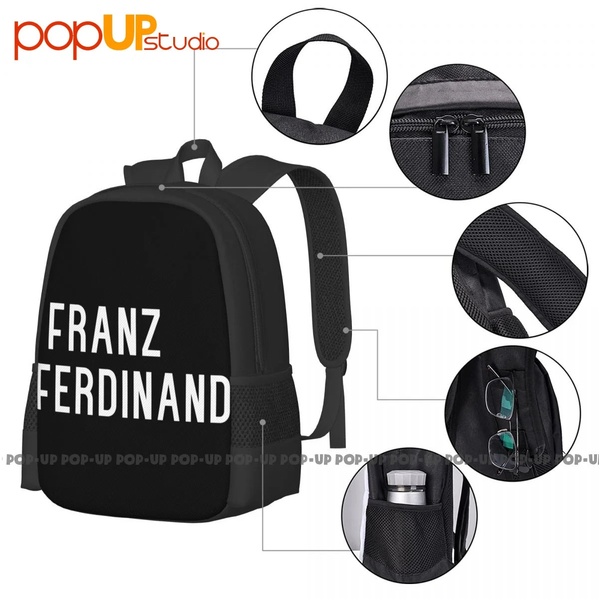 Franz Ferdinand Backpack Large Capacity Bookbag Portable Storage