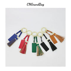 Leather Tassel Keychain Car Unisex Bag Wallet