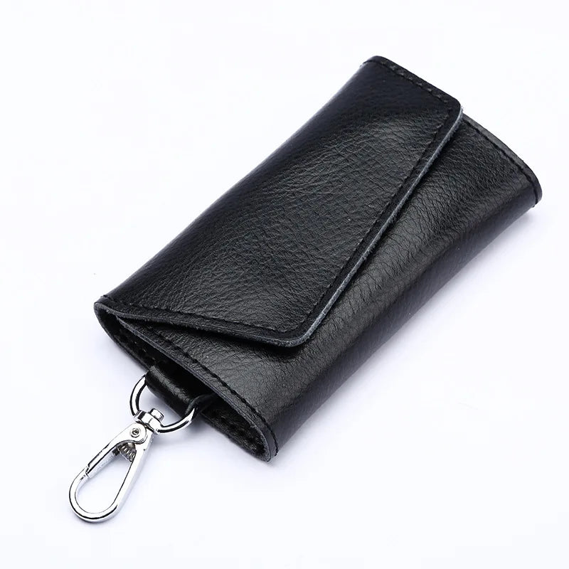 Leather Car Key Bag Holder for Men Women, Keychain Gift Keyring