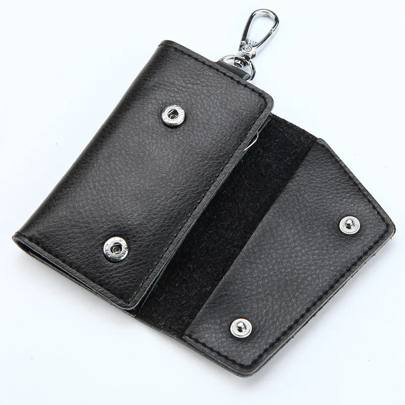 Leather Car Key Bag Holder for Men Women, Keychain Gift Keyring