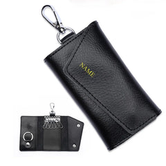 Leather Car Key Bag Holder for Men Women, Keychain Gift Keyring