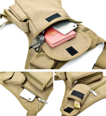 Canvas Waist Bags Drop Leg Bag Men Belt Motorcycle Money Belt Pack Unisex