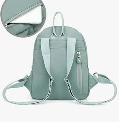 Nylon Backpack Women's Casual Double Zipper Shoulder Bags