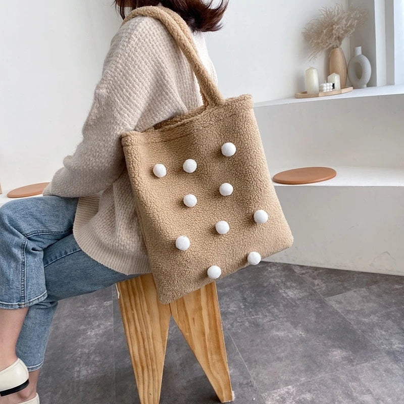 French Autumn and Winter Fur Bags - High-quality Large Capacity Bags