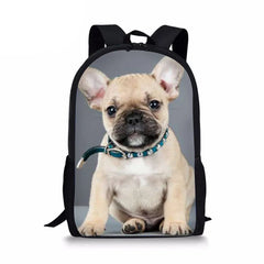 French Bulldog 3D Print School Bag for Kids Women