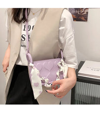 French Niche Small Bag Silk Scarf Chain Shoulder Messenger Bags