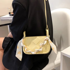 French Niche Small Bag Silk Scarf Chain Shoulder Messenger Bags