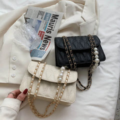 French Niche Texture Bag Small Fragrance Diamond Chain Messenger Bag Women