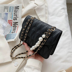 French Niche Texture Bag Small Fragrance Diamond Chain Messenger Bag Women