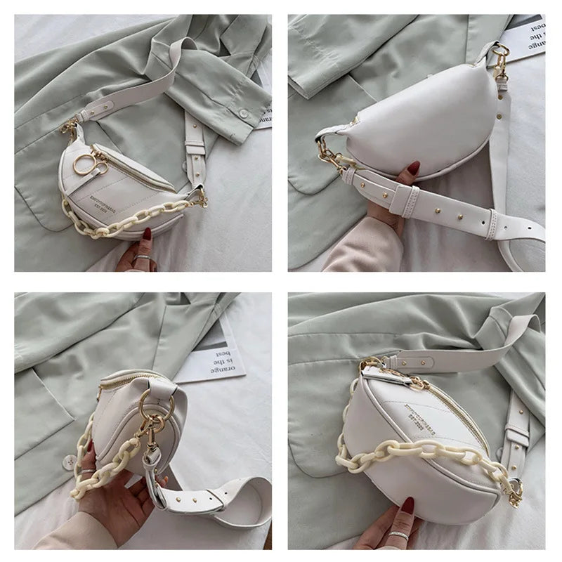 French Texture Bag Net Red Waist Bag Women's Messenger Bag Chest Bag