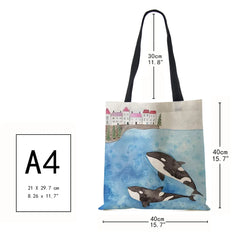 Whale Sea Series Shoulder Bag Women Handbags Large Capacity Totes