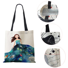 Whale Sea Series Shoulder Bag Women Handbags Large Capacity Totes