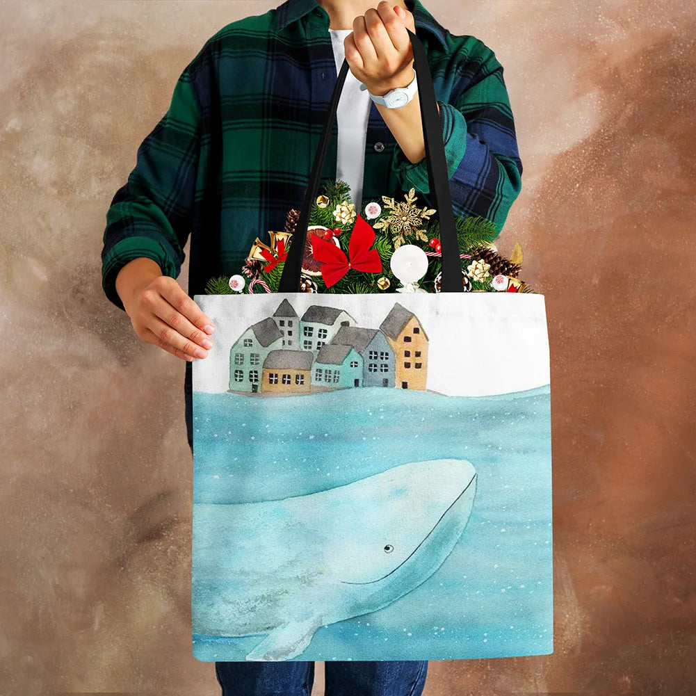 Whale Sea Series Shoulder Bag Women Handbags Large Capacity Totes