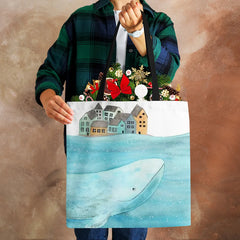 Whale Sea Series Shoulder Bag Women Handbags Large Capacity Totes