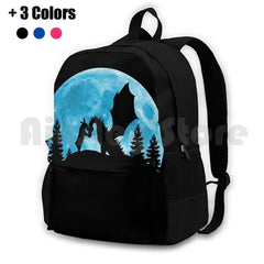 Moon Outdoor Hiking Backpack Waterproof Camping Travel Dragon
