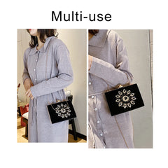 Frosted Leather Solid Messenger Bag for Women Small Shoulder Messenger Bag